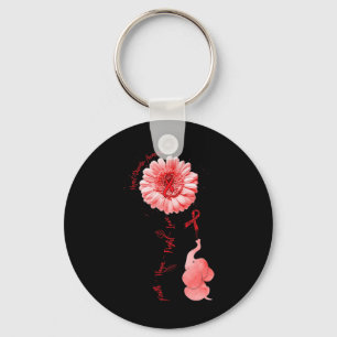 Elephant Faith Hope Fight Love Heart Disease Aware Keychain