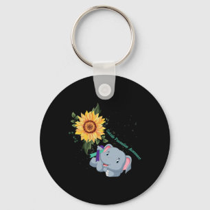 Elephant Faith Hope Fight Love Suicide Prevention Keychain