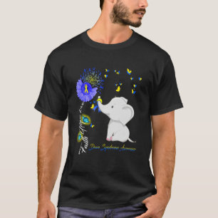 Elephant Faith Hope Love Down Syndrome Awareness T-Shirt