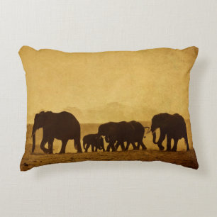 Elephant Family Accent Pillow