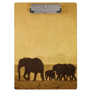 Elephant Family Clipboard