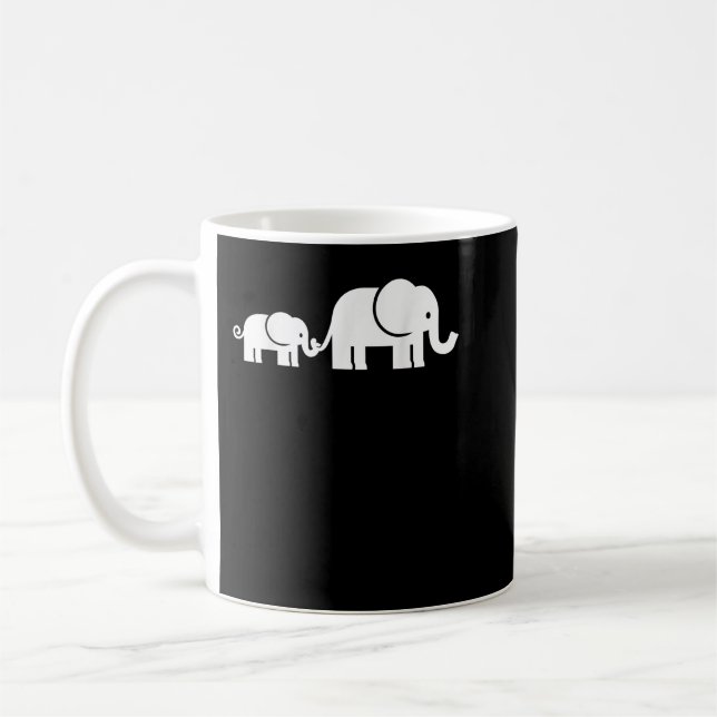 Elephant family  coffee mug (Left)