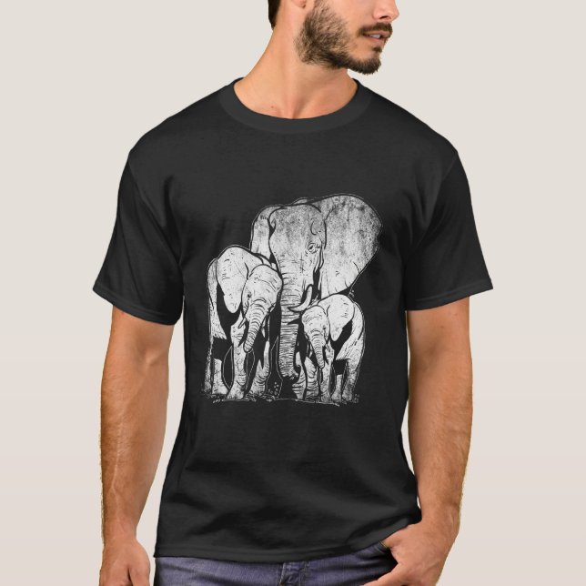 Elephant Family Elephant T-Shirt (Front)