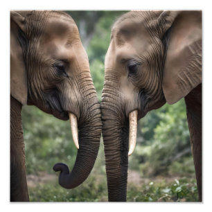 Elephant Family Is Love, Photo Print