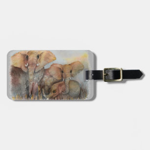 ELEPHANT FAMILY LUGGAGE TAG
