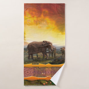 Elephant Family The Bonds that Tie #1 Bath Towel