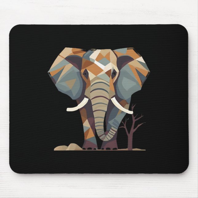 Elephant Fans' Stylish Artistic Save The Elephants Mouse Pad (Front)