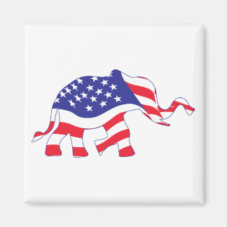Elephant-FLAG Magnet