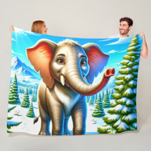 Elephant Fleece Blanket