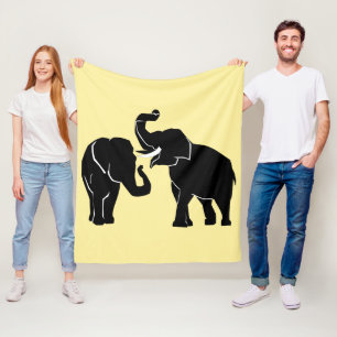 Elephant Fleece Blanket - Choose Colour
