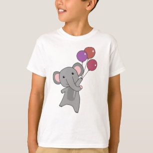 Elephant Flies With Balloons Sweet Animals kids T-Shirt