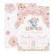 Elephant Floral Baby Shower Invitation Girl