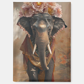 Elephant Floral Harmony Magnet