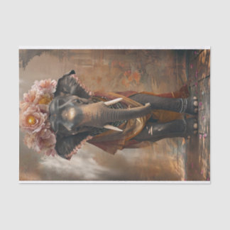 Elephant Floral Harmony Tissue Paper