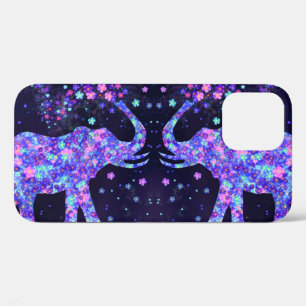 Elephant Flowers - Add Your Picture / Text / Name iPhone 12 Case