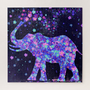 Elephant Flowers - Beautiful Jigsaw Puzzle