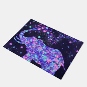 Elephant Flowers Doormat Spring