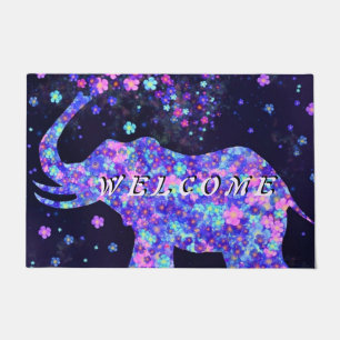 Elephant Flowers Doormat - Spring Joy - Welcome