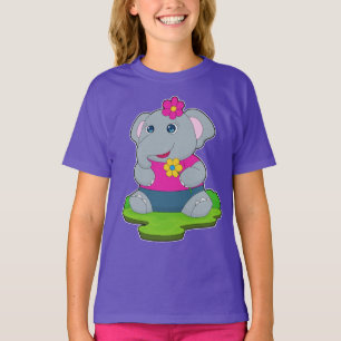 Elephant Flowers T-Shirt