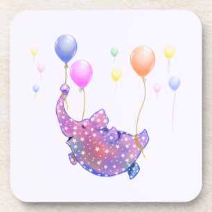 Elephant Flying with Colourful Balloons Coaster