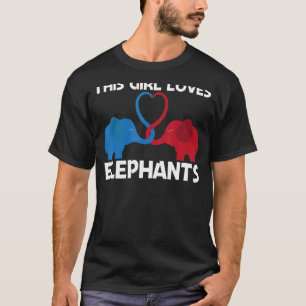 Elephant For Girls Kids Wild Park Animal T-Shirt