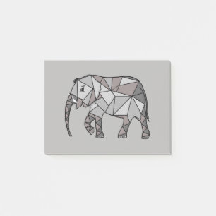 elephant geometric, bishop grey 2 post-it notes