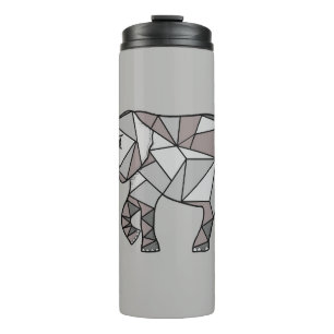 elephant geometric, bishop grey 2 thermal tumbler