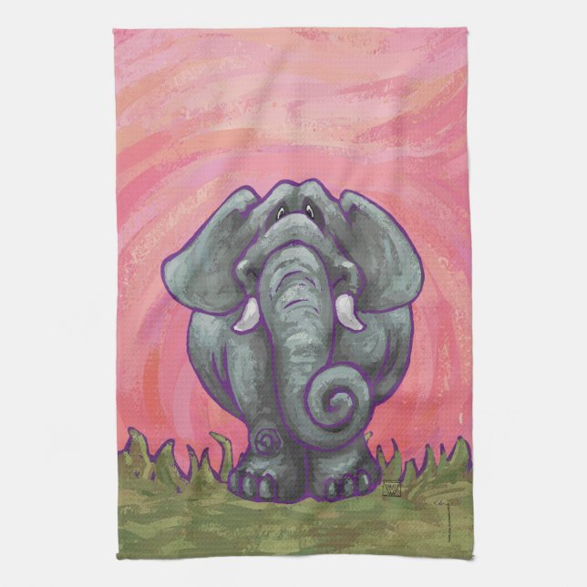 Elephant Gifts & Accessories Kitchen Towel (Vertical)