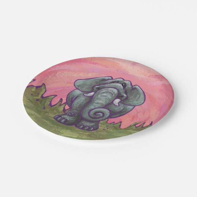 Elephant Gifts & Accessories Paper Plate (Angled)