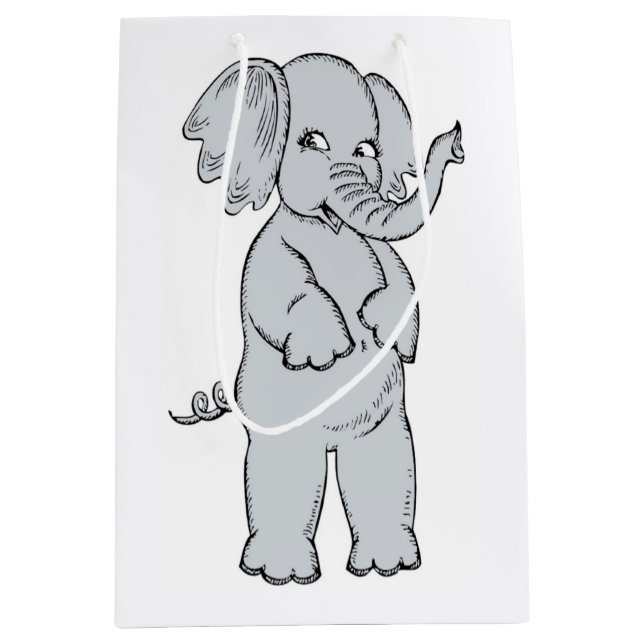 ELEPHANT GIRL MEDIUM GIFT BAG (Front)