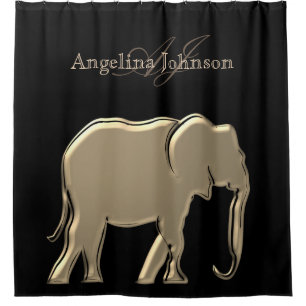 Elephant Golden Black Monogram Elegant Luxurious