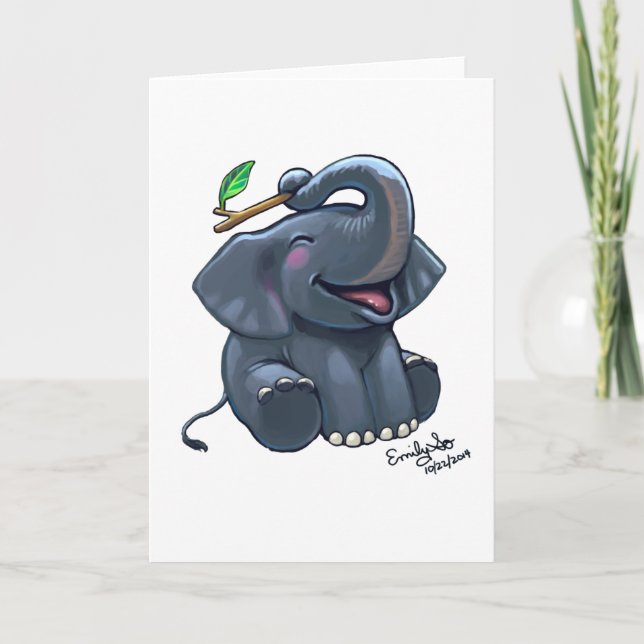 Elephant Greeting Card (Front)