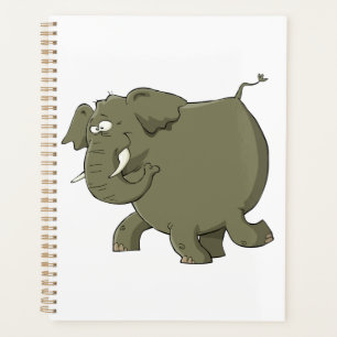 Éléphant gris mignon et grassouillet, animal de la