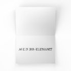 Elephant Happy Birthday Funny Age Blue and Grey