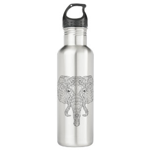 Elephant Head Doodle 2 710 Ml Water Bottle