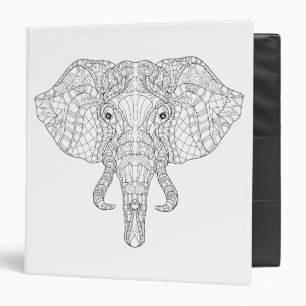 Elephant Head Doodle 2 Binder