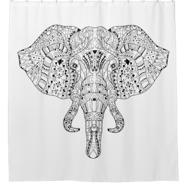 Elephant Head Doodle Sketch (Front)