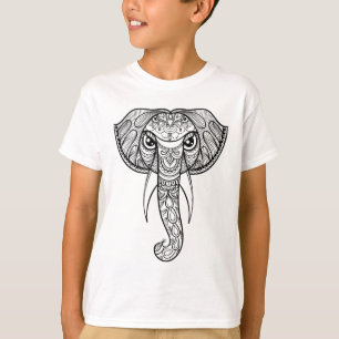 Elephant Head Doodle T-Shirt