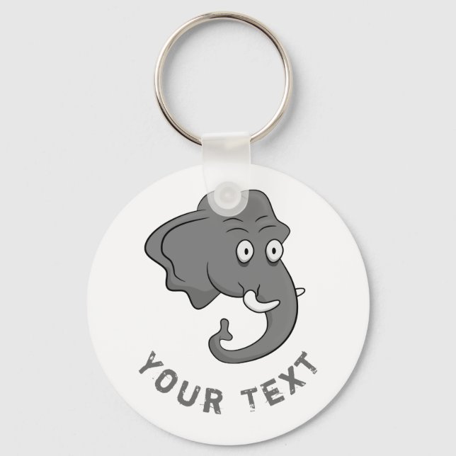 Elephant Head Keychain (Front)