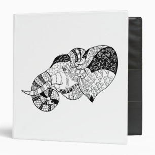 Elephant Head Zenstyle Doodle Binder
