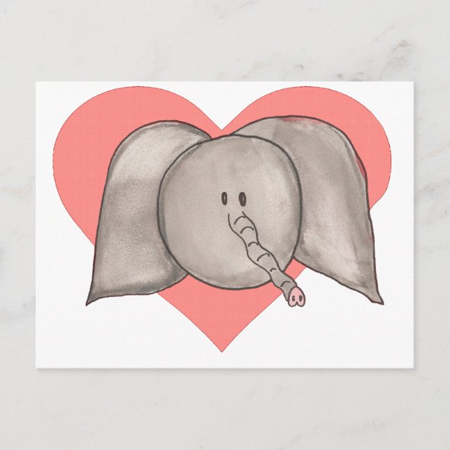 Elephant heart postcard (Front)