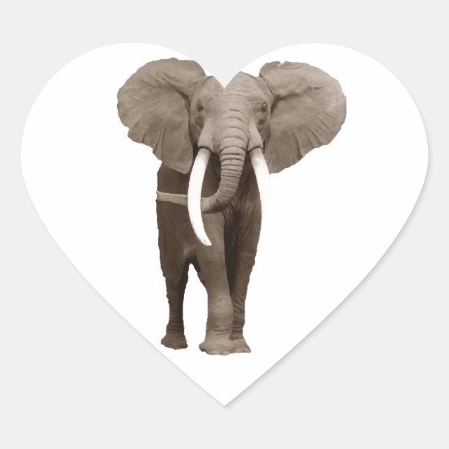 Elephant Heart Sticker (Front)