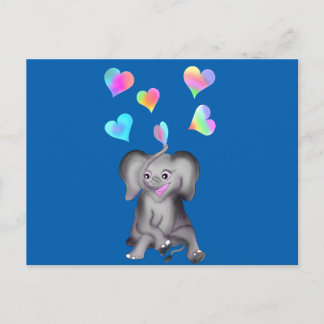 Elephant Hearts by The Happy Juul Company Postcard