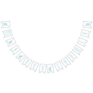 Elephant hearts It's a boys baby shower Bunting Flags