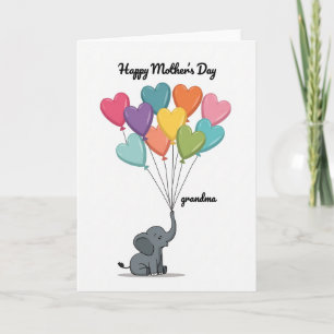 Elephant Hearts Mothers Day Card