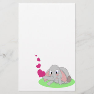 Elephant Hearts Stationery