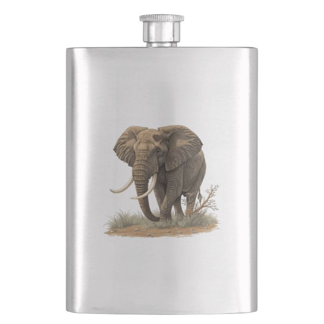 Elephant Hip Flask (Front)