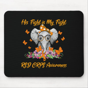 Elephant His Fight Is My Fight Rsd Crps Awareness  Mouse Pad