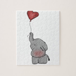 Elephant Holding Balloon Jigsaw Puzzle