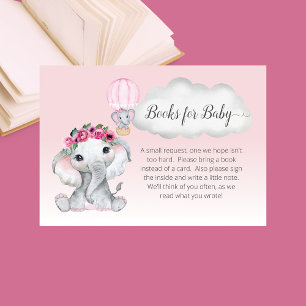 Elephant Hot Air Balloon Books for Baby Enclosure  Card